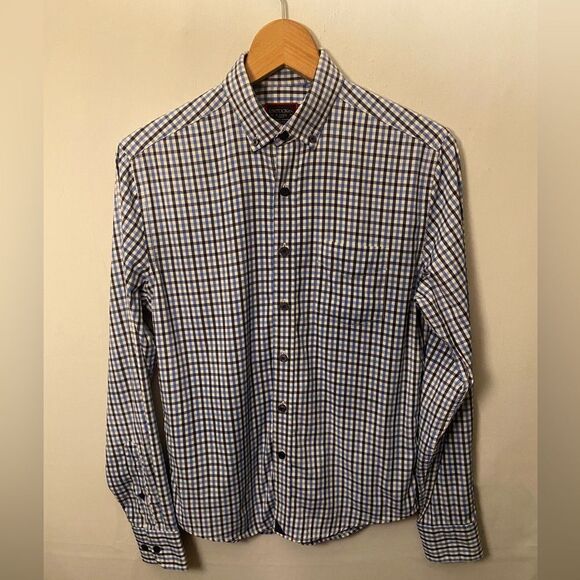UNTUCKit Shirt Mens XS Extra Small Blue White Slim Fit Long Sleeve Button Down. - Picture 3 of 11